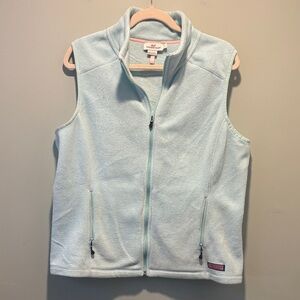 Vineyard Vines Soft Blue Fleece Vest- size L